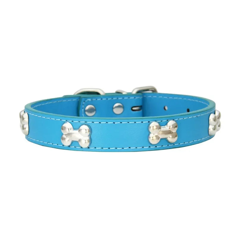 Collar de Couro Resistente para Cães e Gatos - Acessório Ideal para Pets