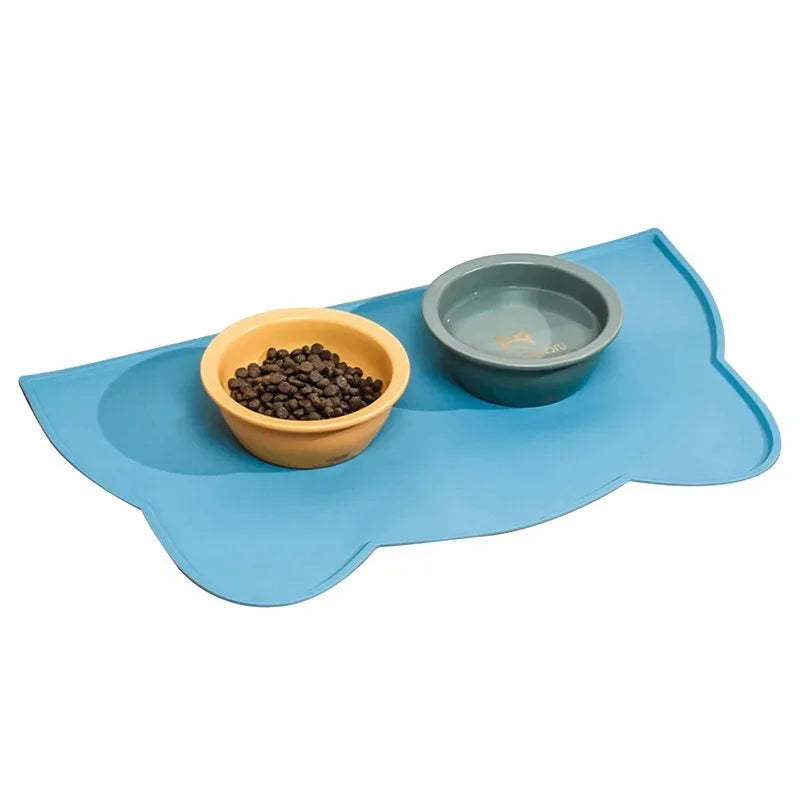 Tapete Impermeável para Pets - Silicone Antiderrapante para Alimentação de Cachorros e Gatos