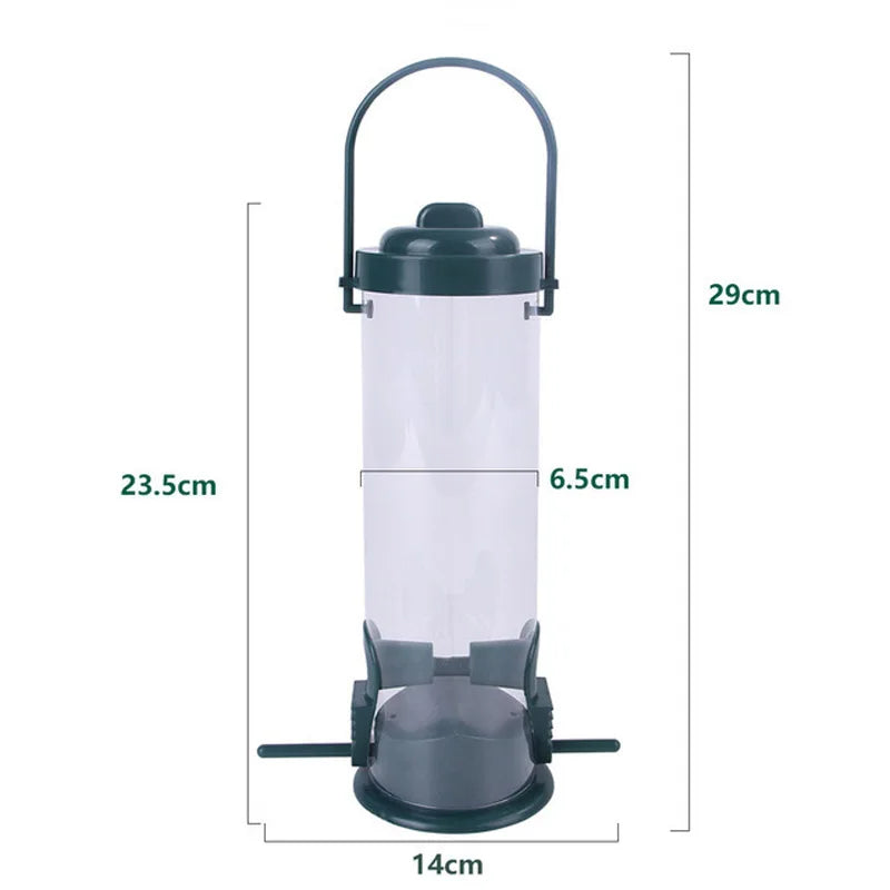 Comedouro Automático para Pássaros - Alimentador Suspenso com Múltiplos Furos