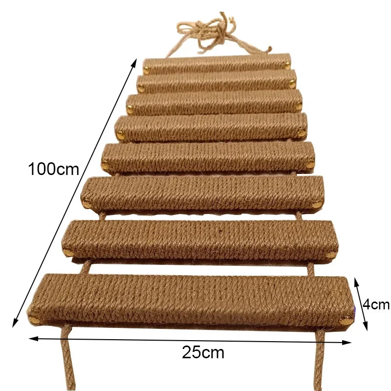 Ponte para Gatos com Escada de Sisal - Móveis para Gatos, Postes de Arranhar e Brinquedos