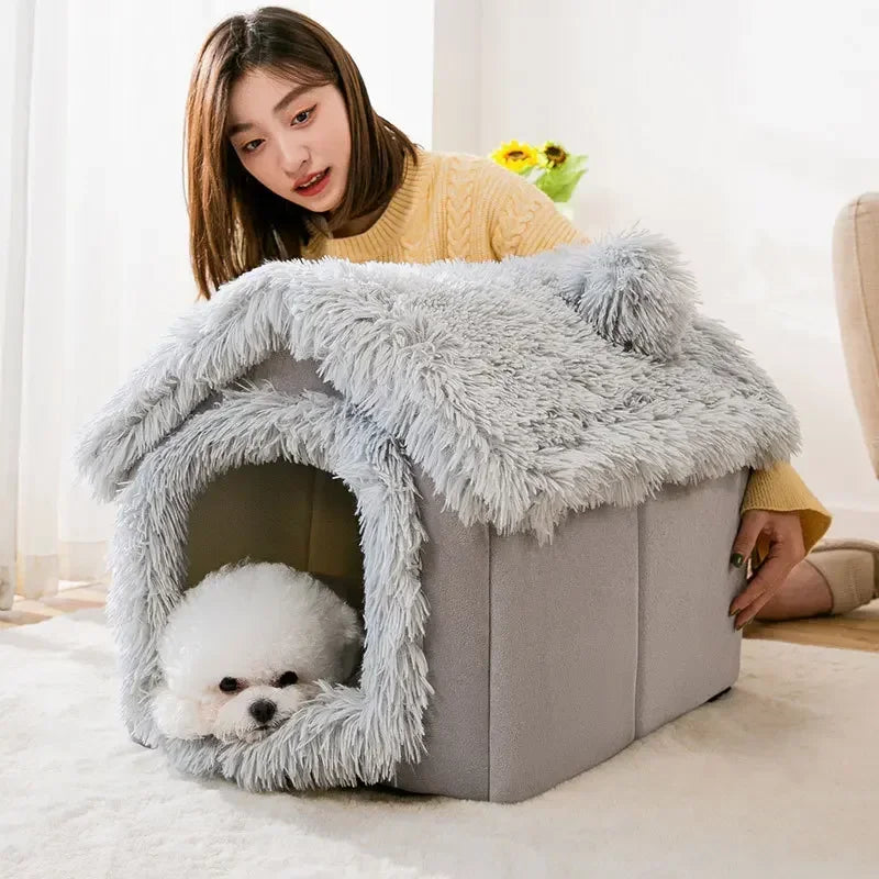 Casinha Dobrável Aquecida para Cães e Gatos - Conforto e Praticidade para Pets