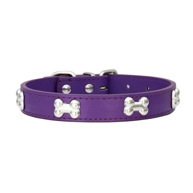 Collar de Couro Resistente para Cães e Gatos - Acessório Ideal para Pets