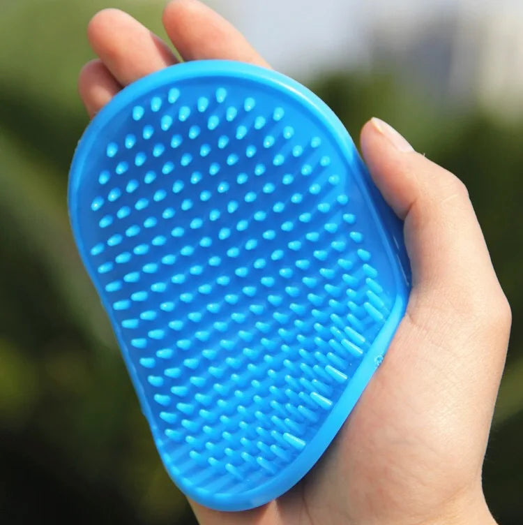 Luvas de Silicone para Banho e Escovação de Pets - Limpeza e Massagem Prática