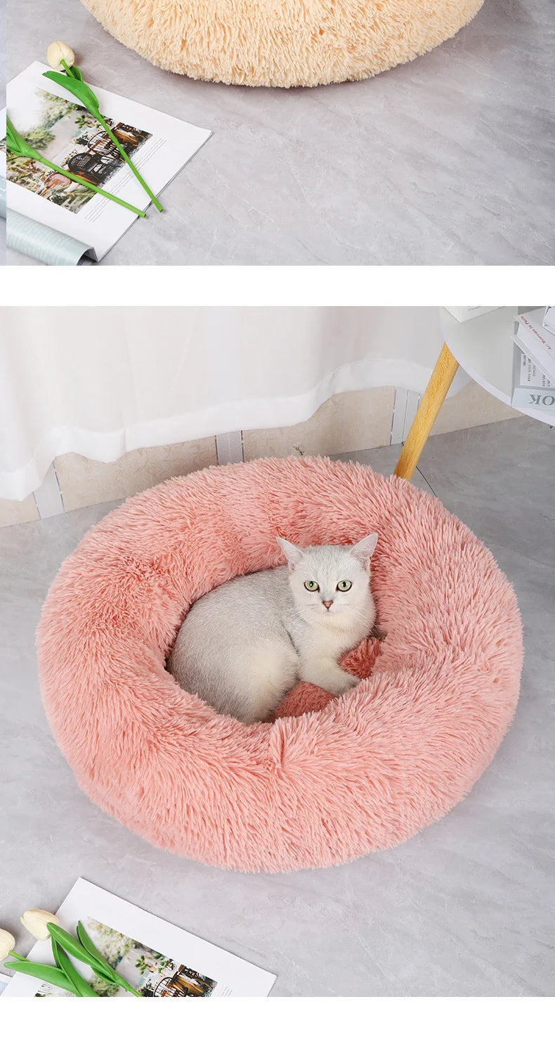 Ninho de Inverno para Gatos e Cães - Cama Pet Quente e Lavável, Design Atraente