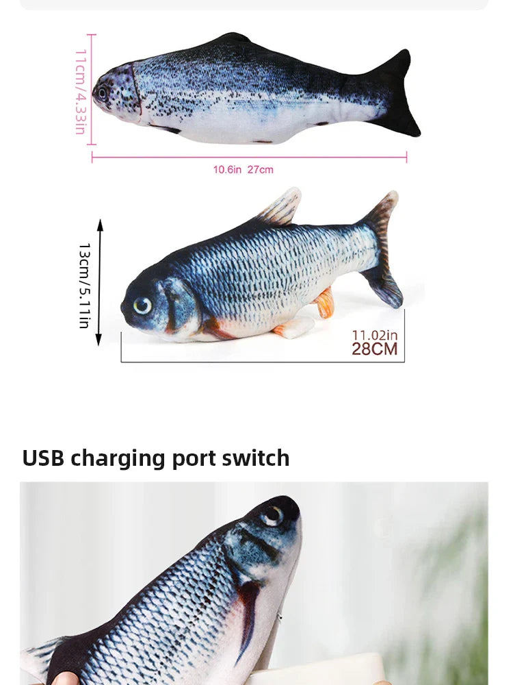 Peixe Interativo com Carregamento USB para Treinamento