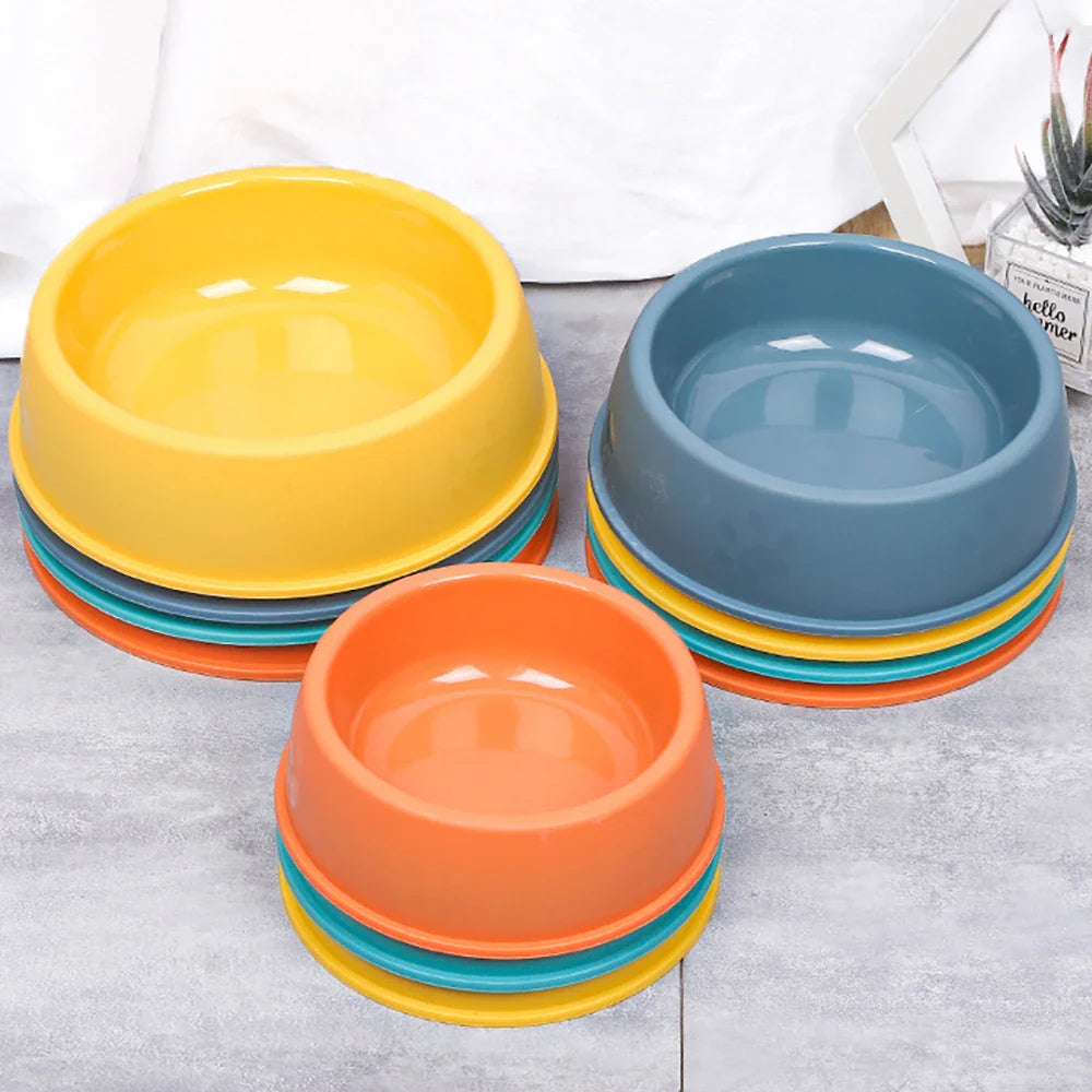 Comedouro Leve para Pets em Cores Vibrantes - Ideal para Alimentação de Cães e Gatos