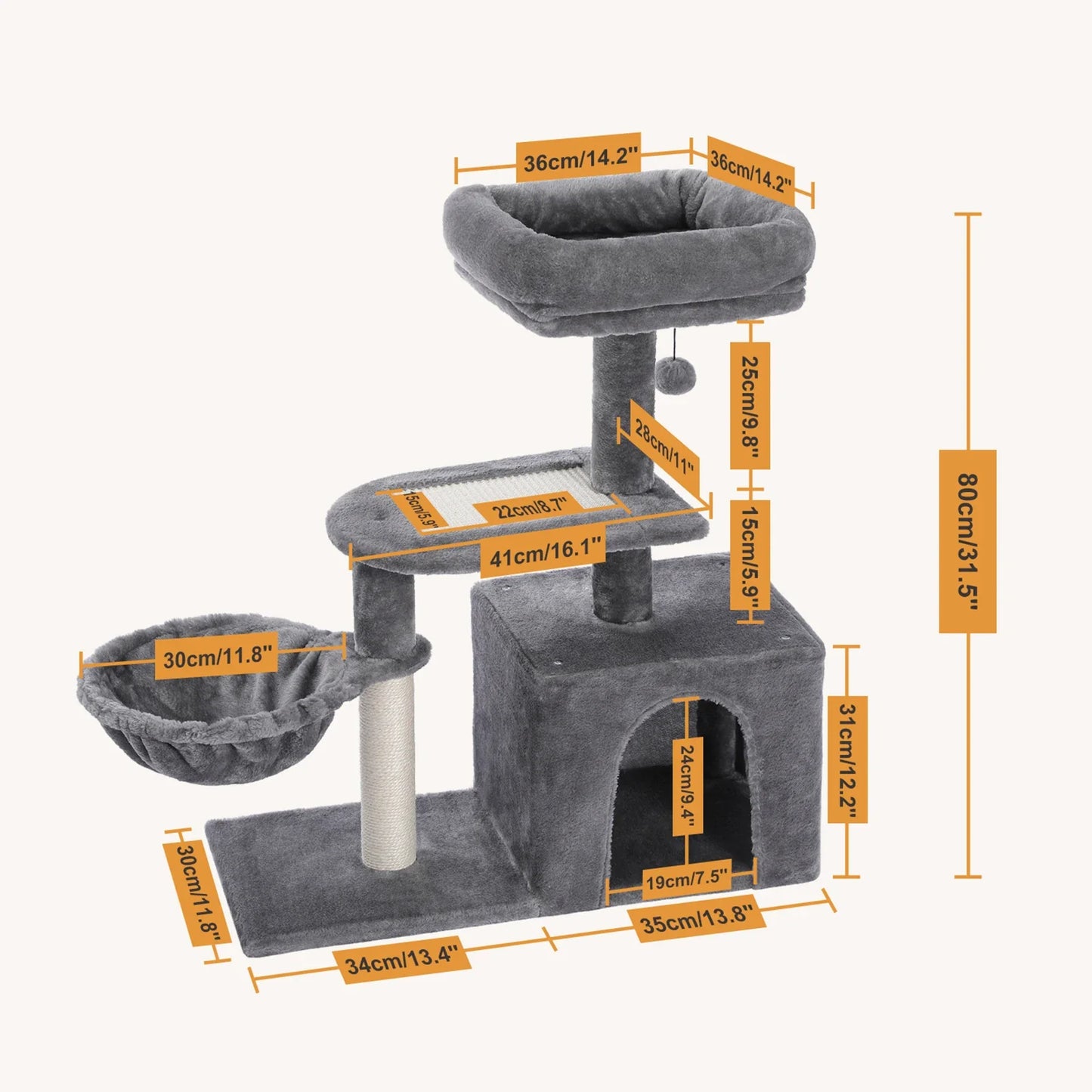 Torre para Gatos com Arranhadores