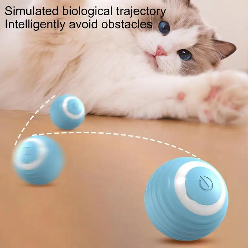 Brinquedo Interativo Automático para Gatos - Bola Rotativa 360°