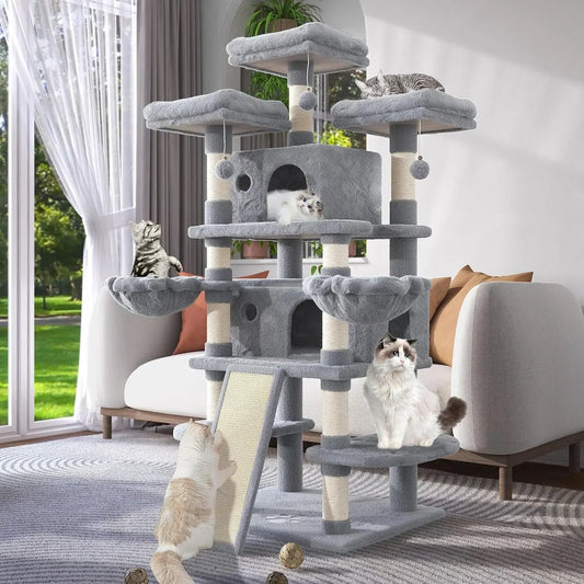 Árvore Multi-Nível para Gatos: Conforto e Brincadeira em um Só Lugar