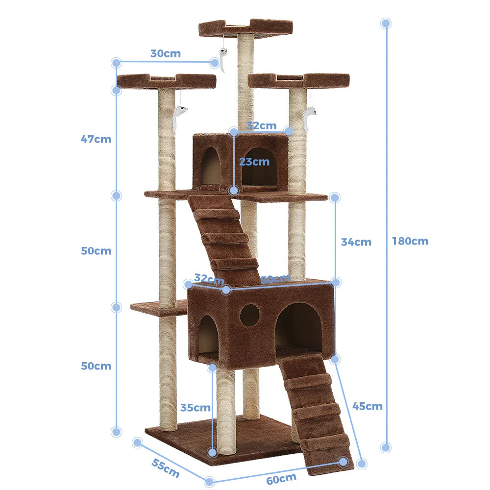 Árvore para Gatos com Arranhadores Integrados