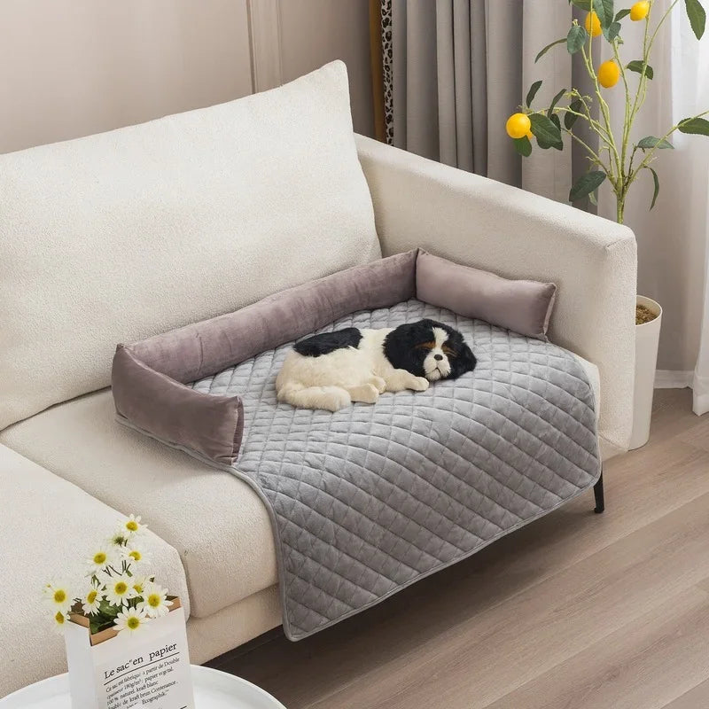 Cama Sofá para Pets em Veludo Confortável