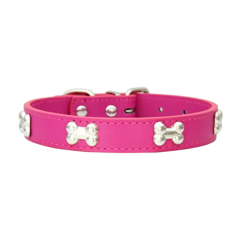 Collar de Couro Resistente para Cães e Gatos - Acessório Ideal para Pets