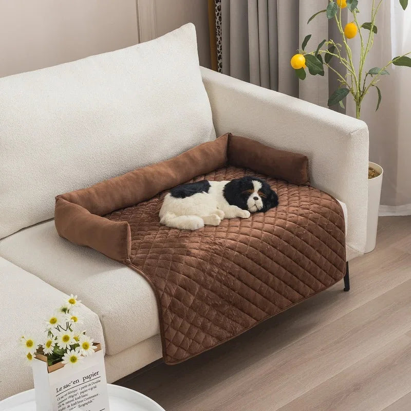 Cama Sofá para Pets em Veludo Confortável