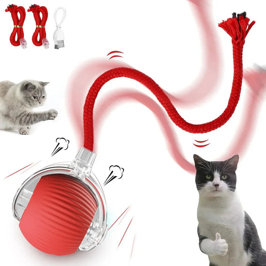 Bola Interativa para Gatos: Brinquedo Automático Elétrico Recarregável