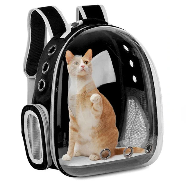 Mochila Portátil Transp. para Gatos - Respirável e Confortável