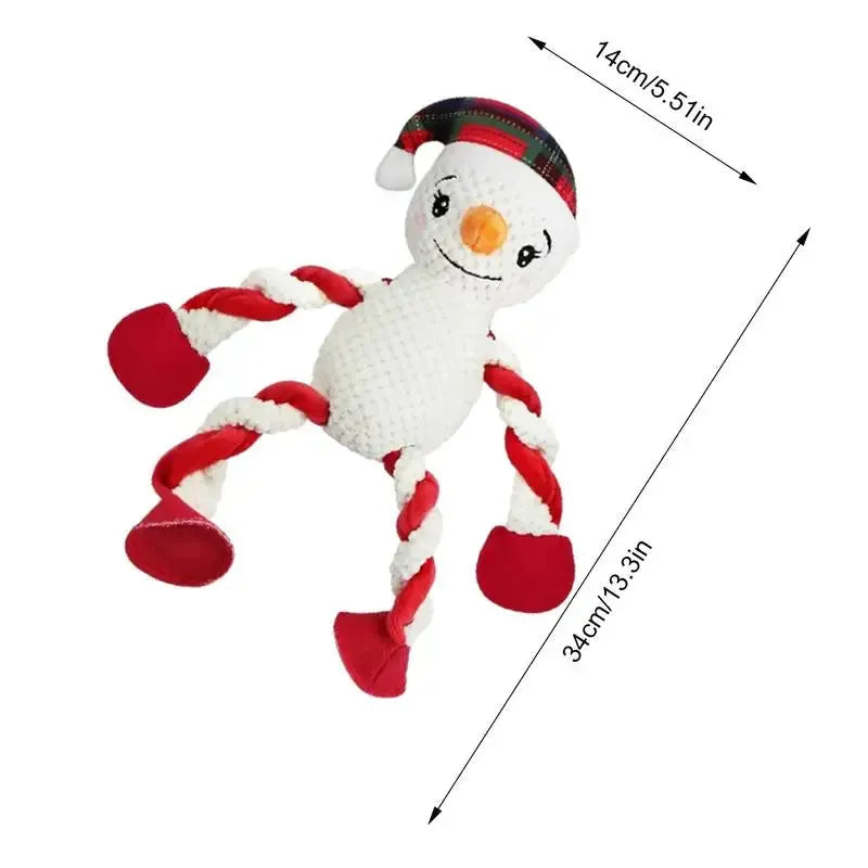 Brinquedo de Pelúcia Squeaky para Cães e Gatos - Divertido e Interativo para o Natal