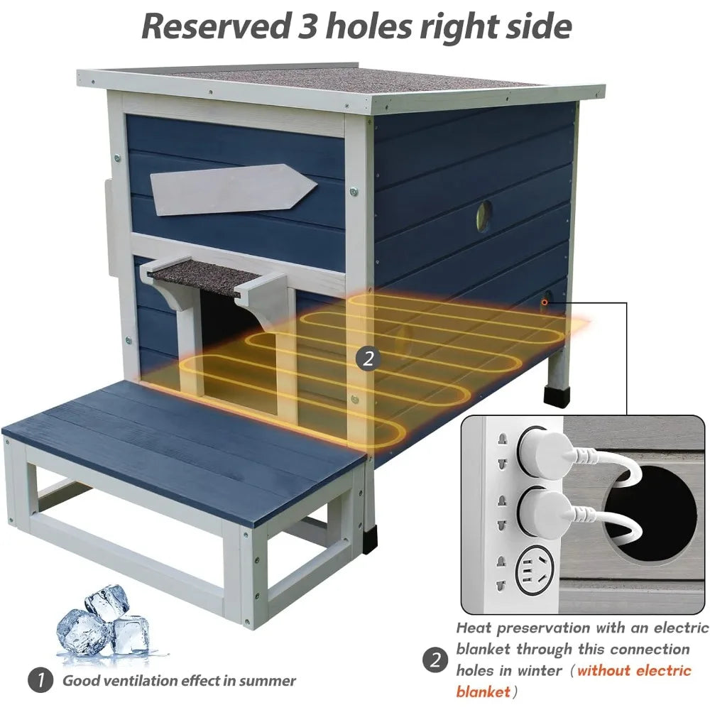 Refúgio Seguro para Gatos Externos com Porta de Escape