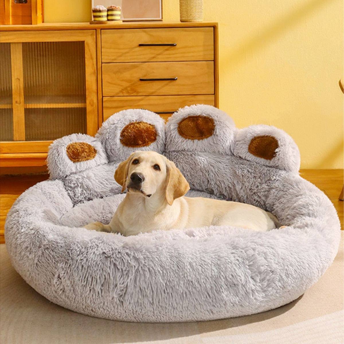 Sofá-Cama Pet em Formato de Pata - Conforto e Estilo para seu Bicho de Estimação