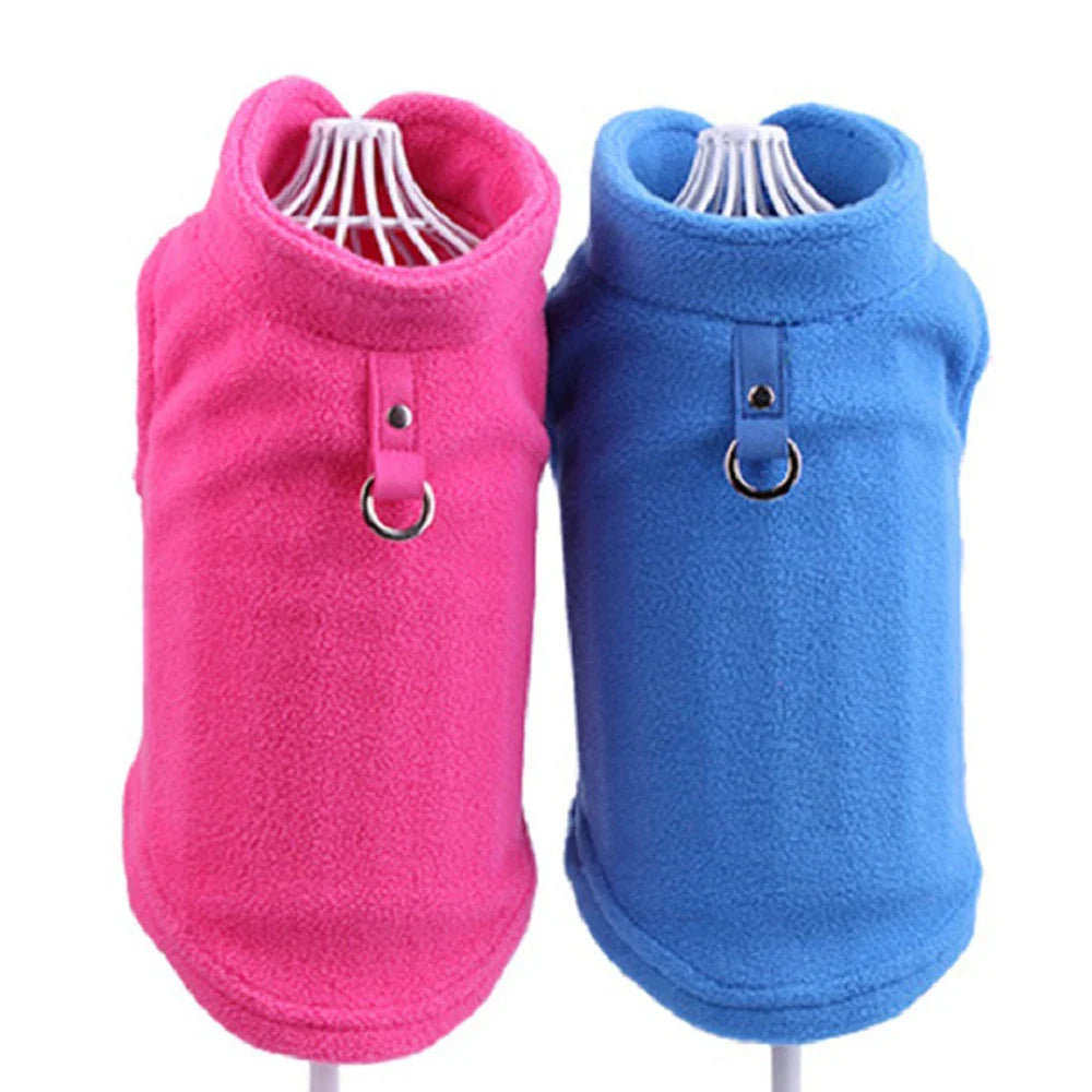 Roupas de Inverno para Cães Pequenos - Casaco Fleece Confortável para Buldogue Francês e Pugs