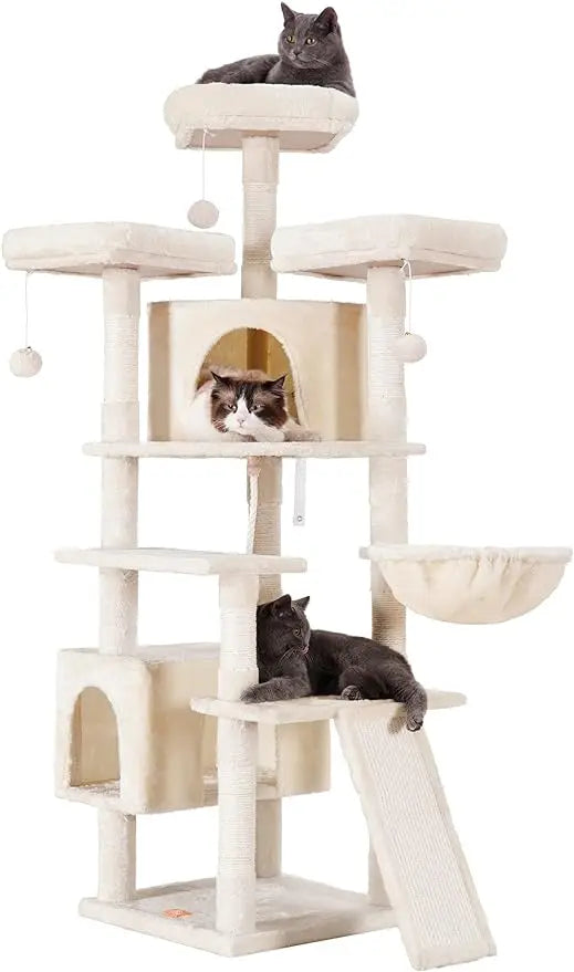 Árvore Para Gatos Grande - Torre Interna Para Conforto e Brincadeira