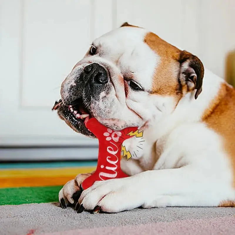 Brinquedo de Pelúcia Squeaky para Cães - Limpeza Dental e Combate ao Tédio