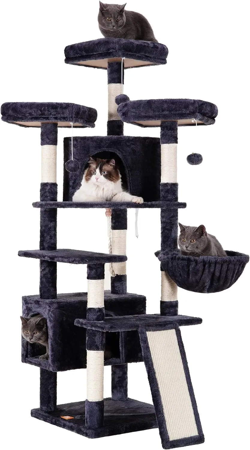 Árvore Para Gatos Grande - Torre Interna Para Conforto e Brincadeira