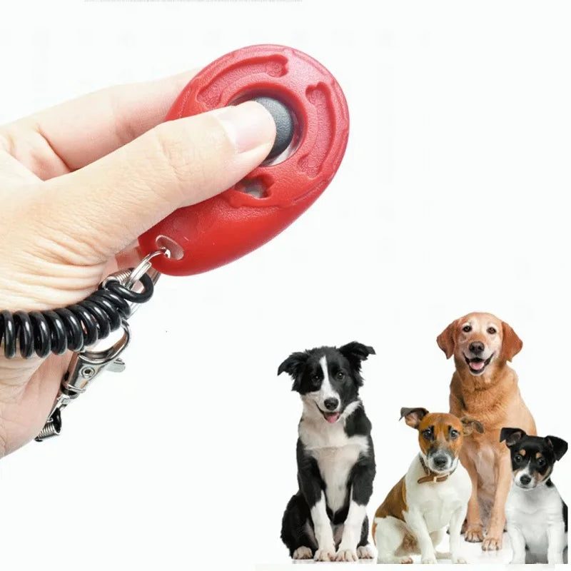 Clicker de Treinamento para Cães e Gatos com Alça Ajustável - Auxiliar de Comandos e Repelente Sonoro