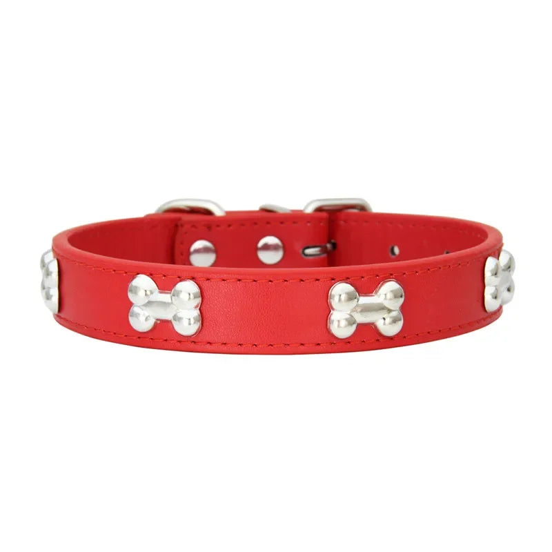 Collar de Couro Resistente para Cães e Gatos - Acessório Ideal para Pets