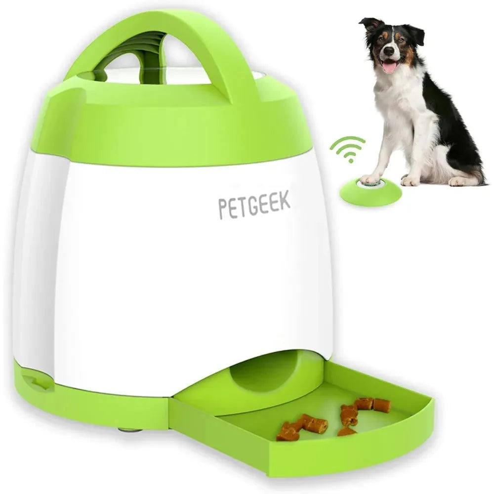 Dispensador Automático de Petiscos Interativo para Cães - Brinquedo Alimentador Inteligente