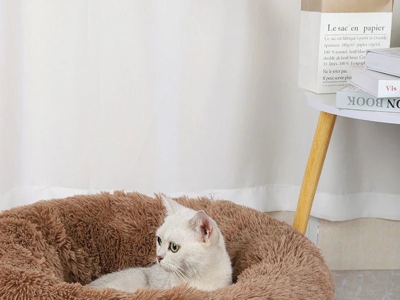 Ninho de Inverno para Gatos e Cães - Cama Pet Quente e Lavável, Design Atraente