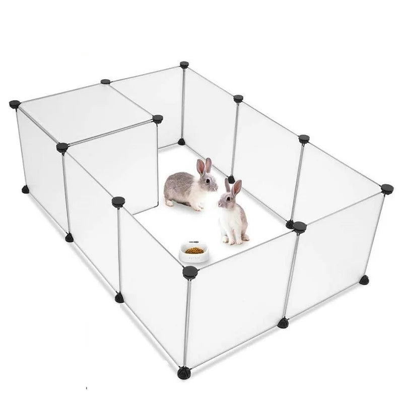 Cerca Dobrável para Animais de Estimação: Gaiola Modular para Cães, Gatos, Coelhos e Mais