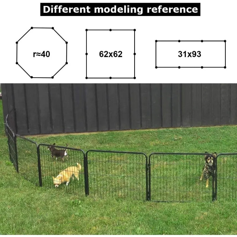 Playpen para Cães com 8 Painéis - Segurança e Liberdade