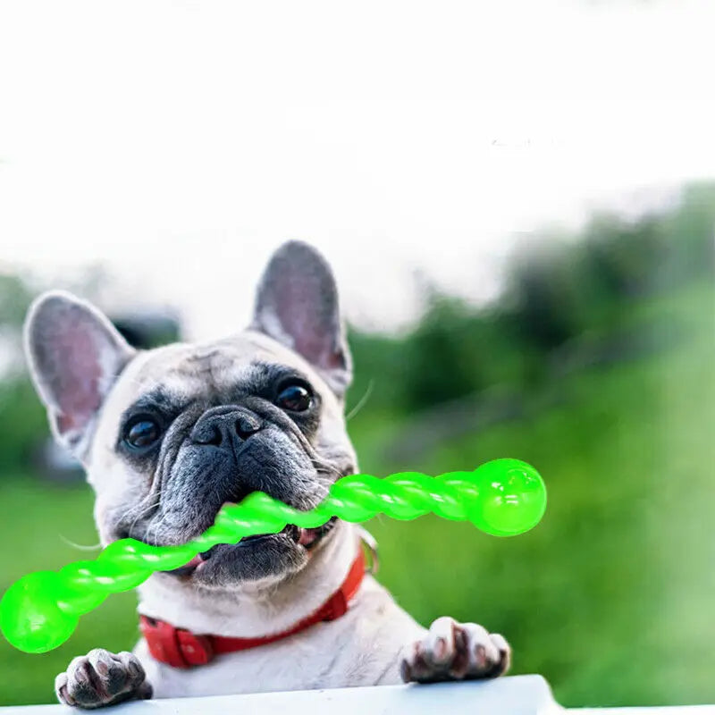 Brinquedo Interativo para Cães: Bastão de Borracha Resistente para Limpeza Dental e Diversão