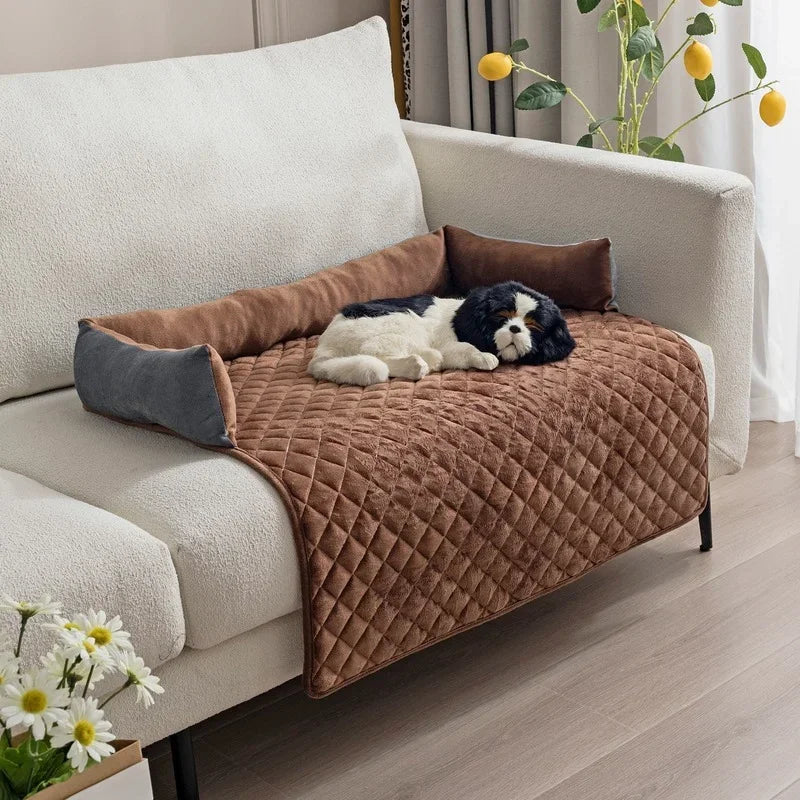 Cama Sofá para Pets em Veludo Confortável