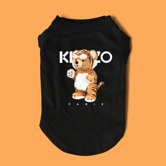 Camisa para Cão com Estampa de Tigre e Urso - Conforto e Estilo para seu Pet