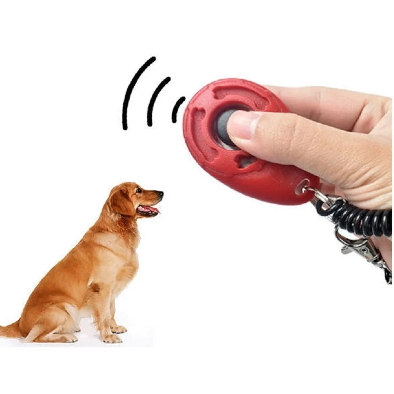 Clicker de Treinamento para Cães e Gatos com Alça Ajustável - Auxiliar de Comandos e Repelente Sonoro