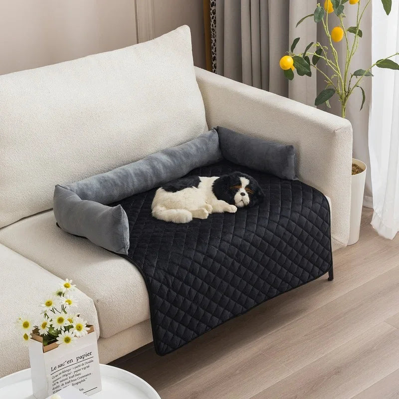 Cama Sofá para Pets em Veludo Confortável