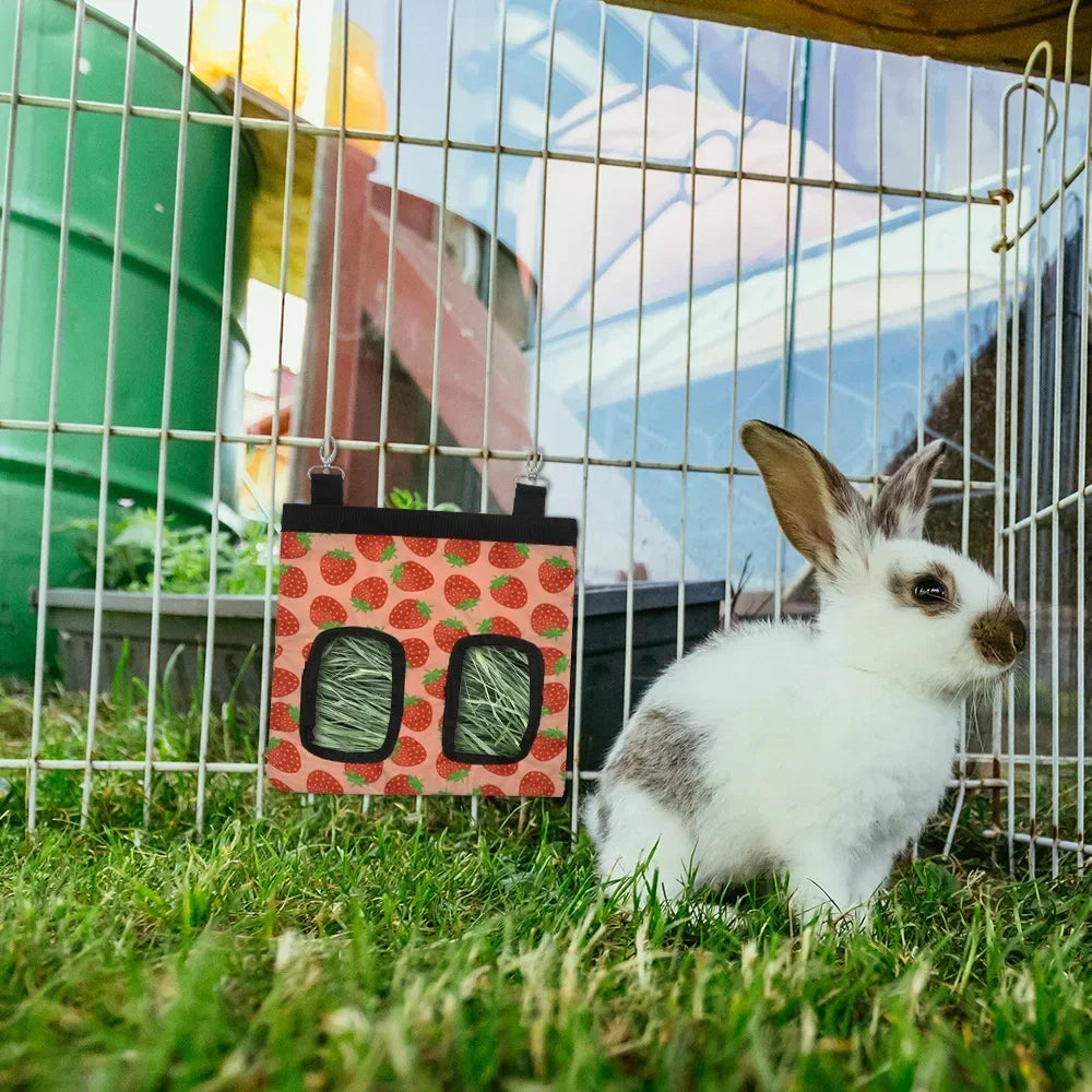 Porta Ração Suspenso para Coelhos e Porquinhos-da-Índia - Acessório Prático para Gaiolas