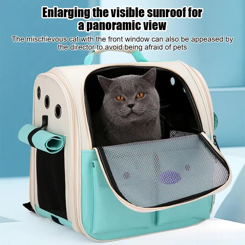 Mochila Transportadora para Gatos com Alça Ajustável