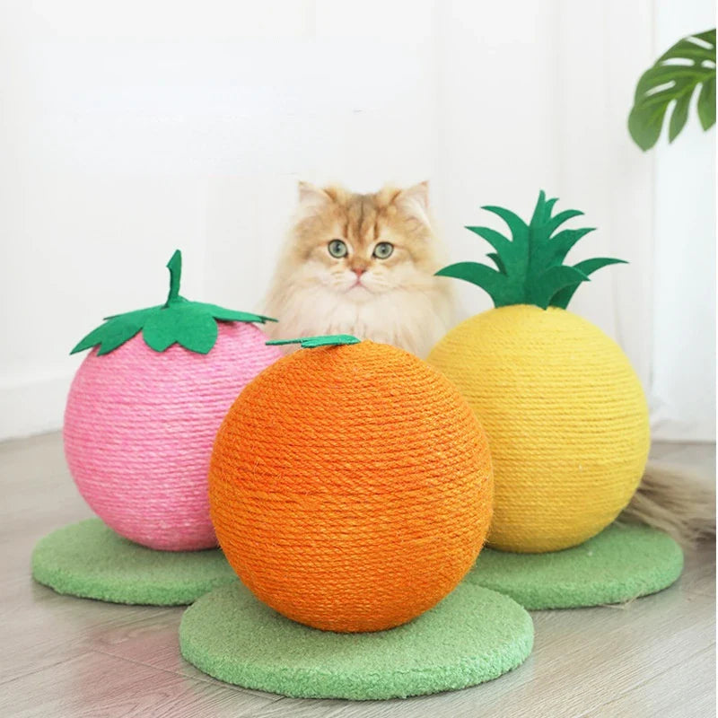 Brinquedo Interativo para Gatos: Abacaxi e Laranja