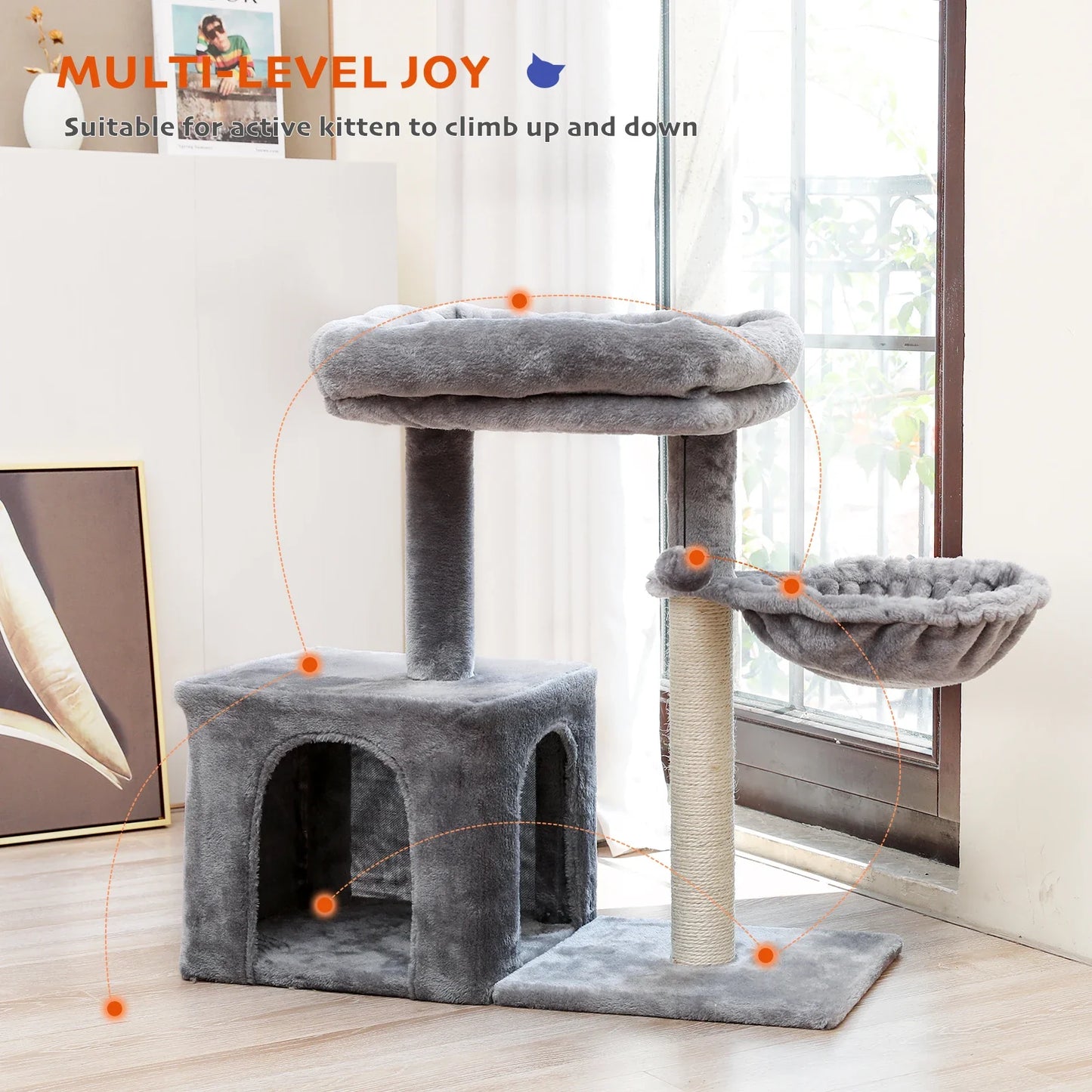 Torre para Gatos com Arranhadores