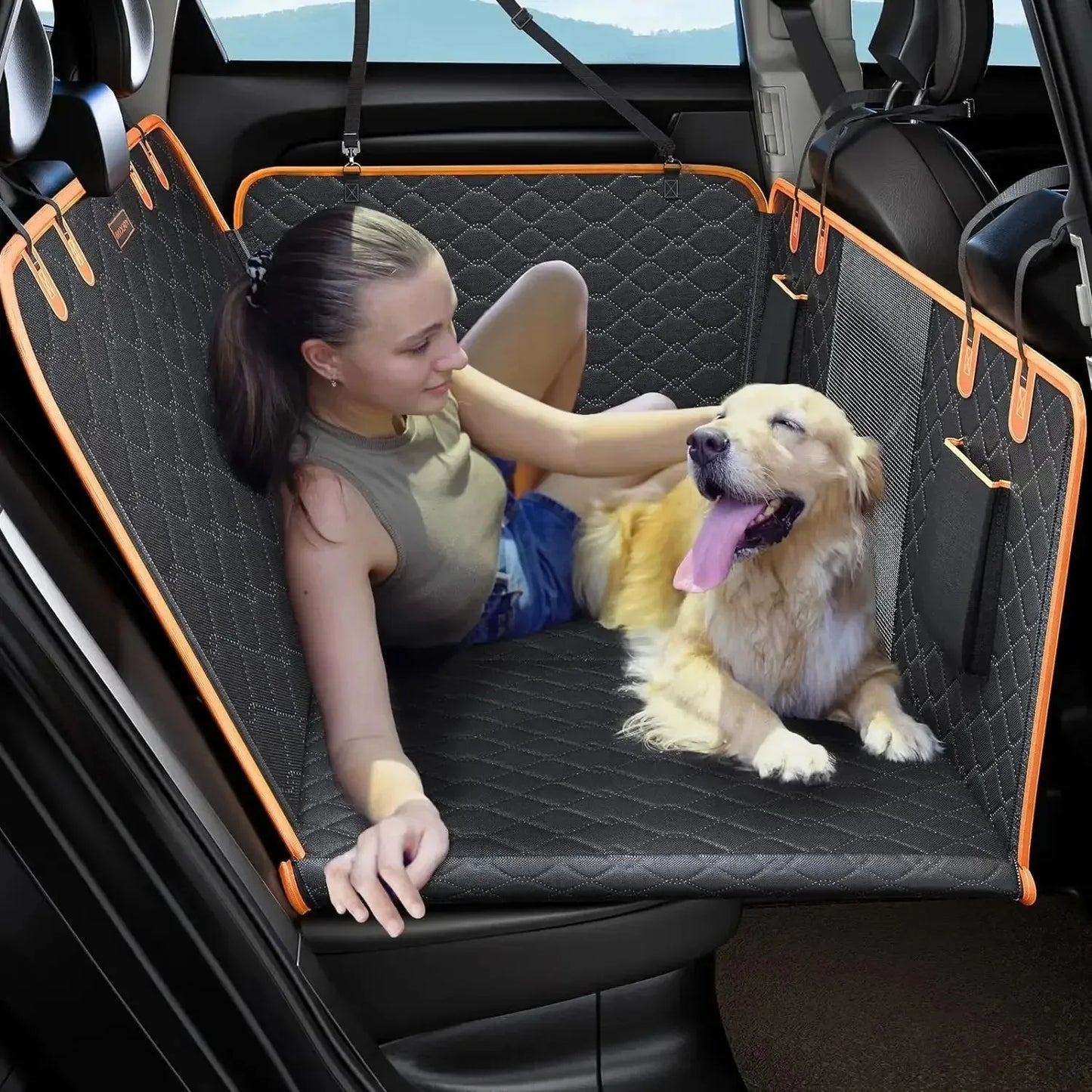 Extensor de Banco para Cães – Capa de Carro Impermeável e Antiderrapante