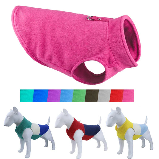 Roupas de Inverno para Cães Pequenos - Casaco Fleece Confortável para Buldogue Francês e Pugs