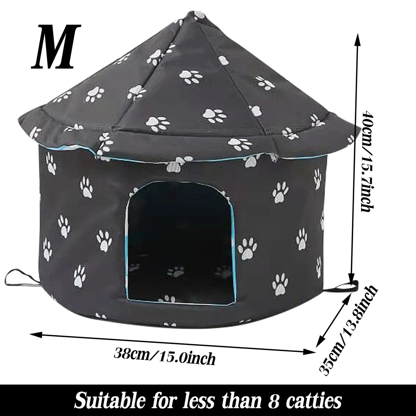 Casinha para Pets Dobrável, Aconchegante e Impermeável - Refúgio Ideal para Cães e Gatos