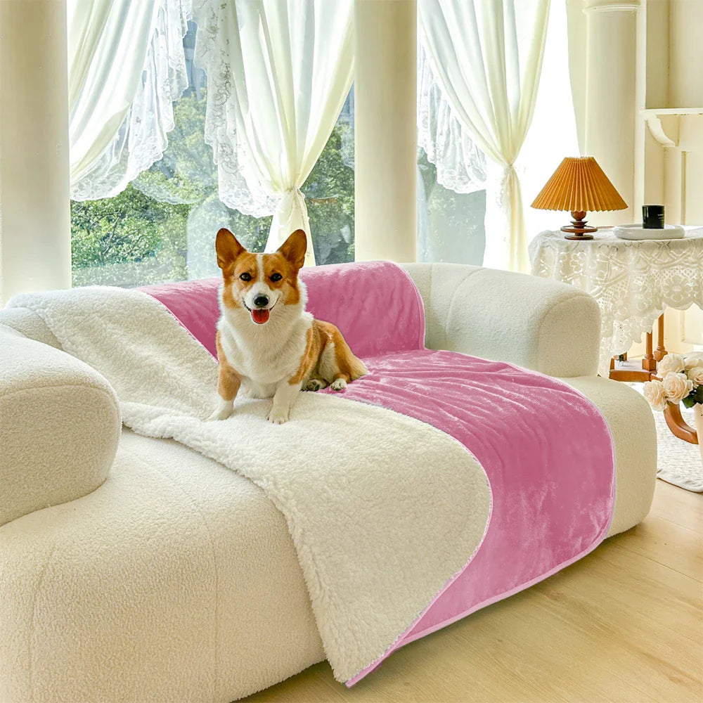 Cobertor Impermeável para Cães e Gatos - Aconchegante e Reversível, Ideal para Sofás e Proteção contra Urina