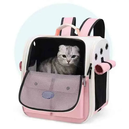 Mochila Transportadora para Gatos com Alça Ajustável