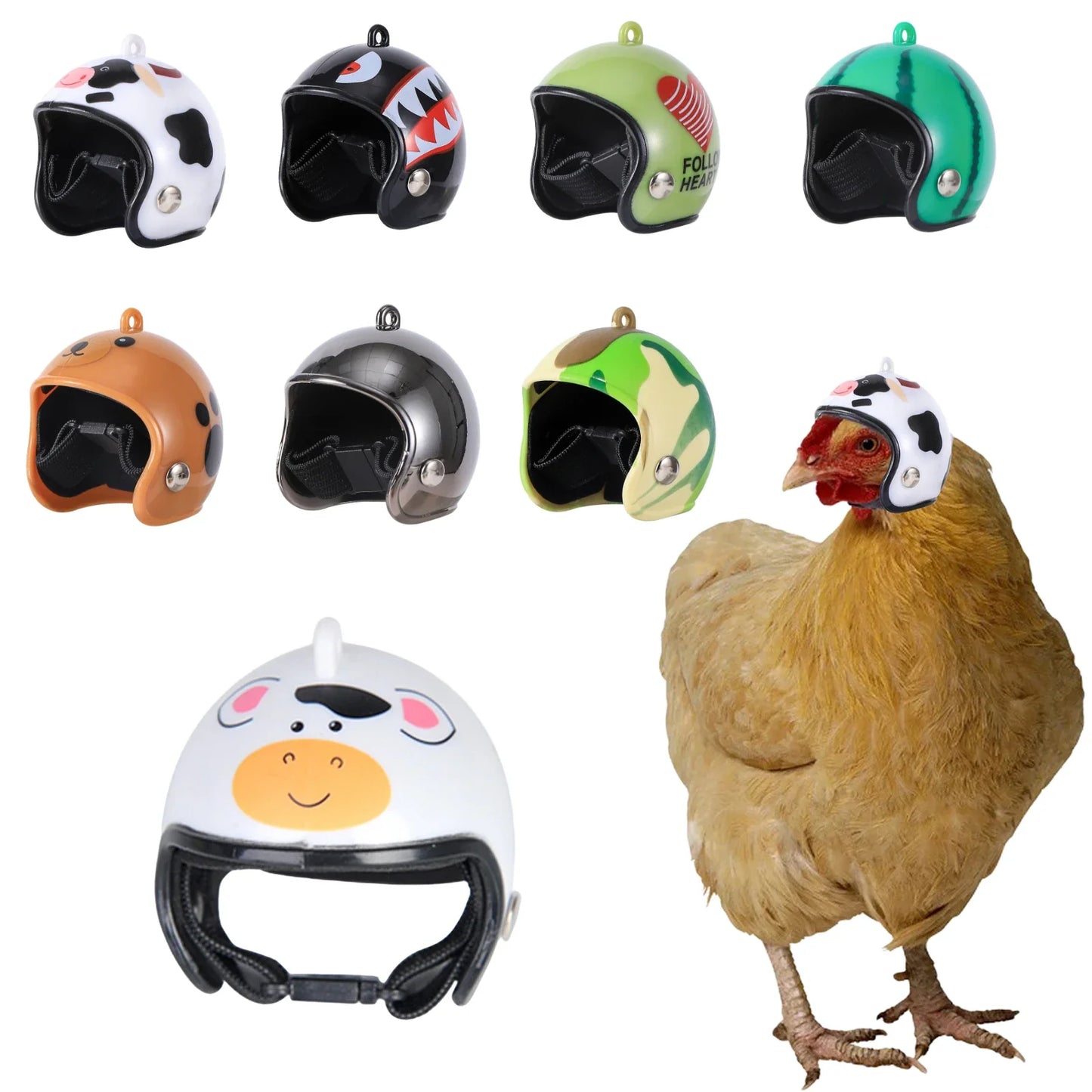 Capacete Protetor para Galinhas – Segurança e Conforto para Aves