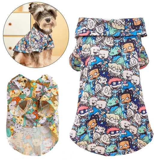 Camiseta Verano para Cães Pequenos - Roupas Estilosas e Confortáveis