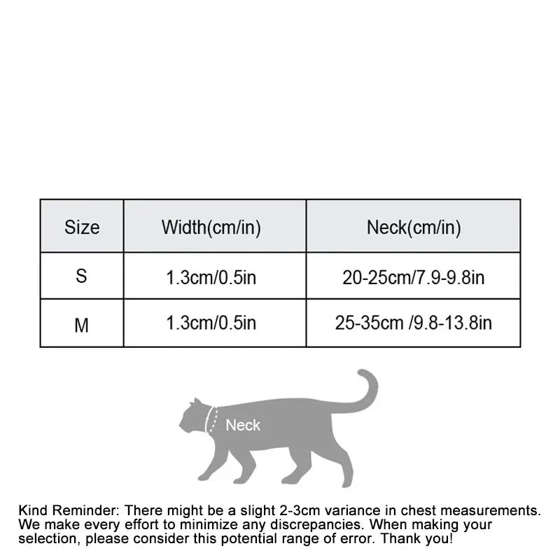 Colar Leve e Estiloso para Gatos e Cães Pequenos