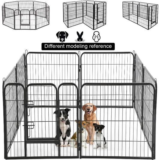 Playpen para Cães com 8 Painéis - Segurança e Liberdade